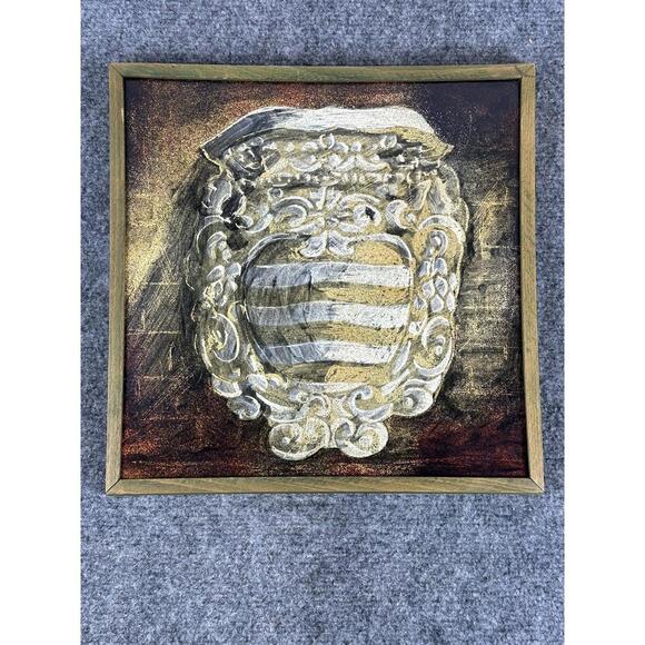 Decorative Enamel On Metal Picture Family Crest Badge Handmade‎ Zagreb Croatia